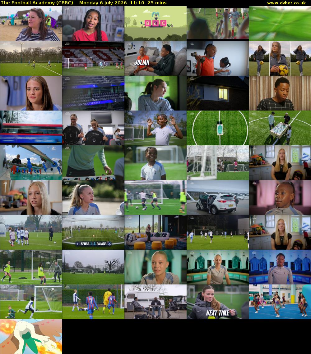 The Football Academy (CBBC) Monday 6 July 2026 11:10 - 11:35