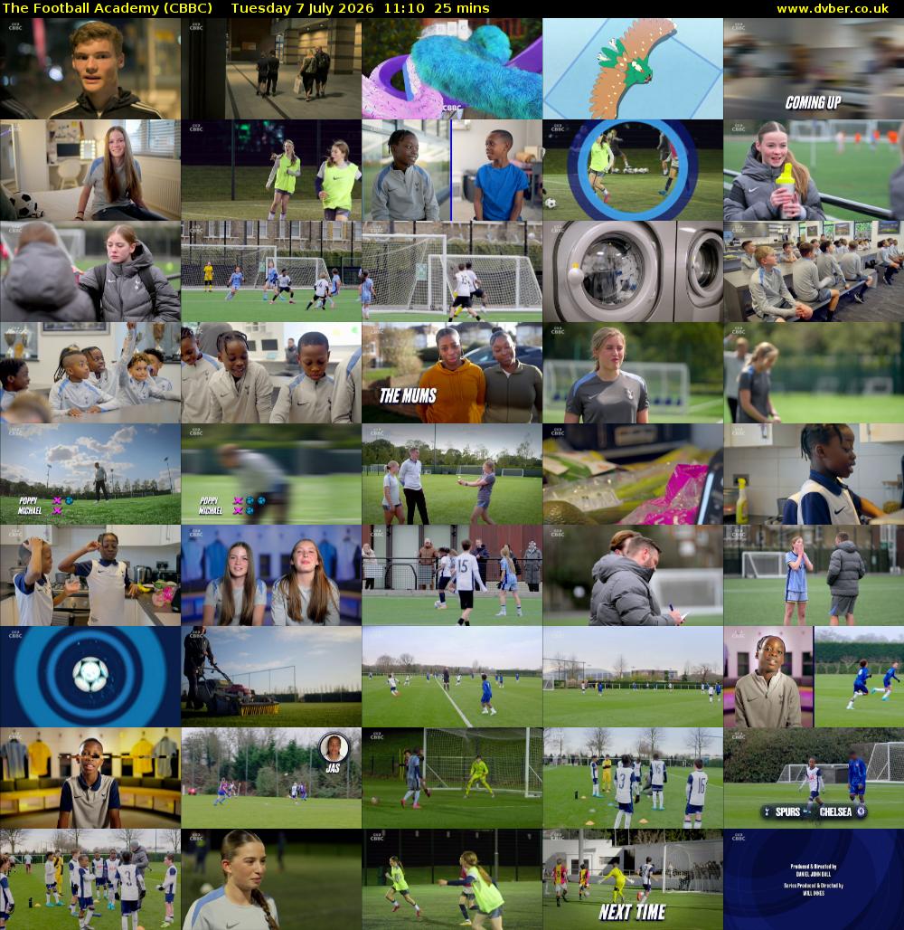 The Football Academy (CBBC) Tuesday 7 July 2026 11:10 - 11:35