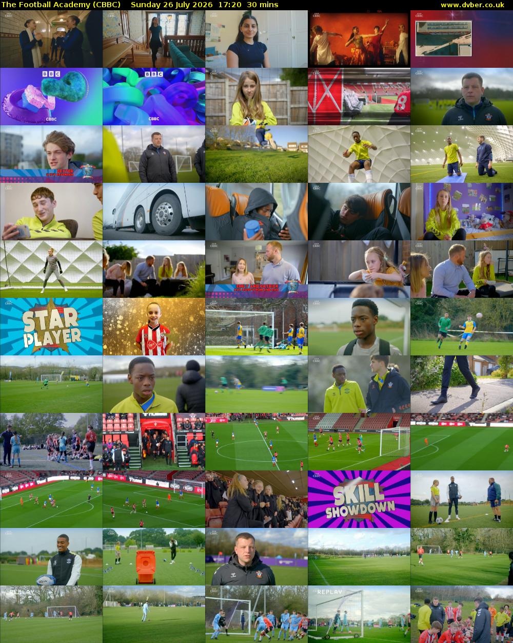 The Football Academy (CBBC) Sunday 26 July 2026 17:20 - 17:50
