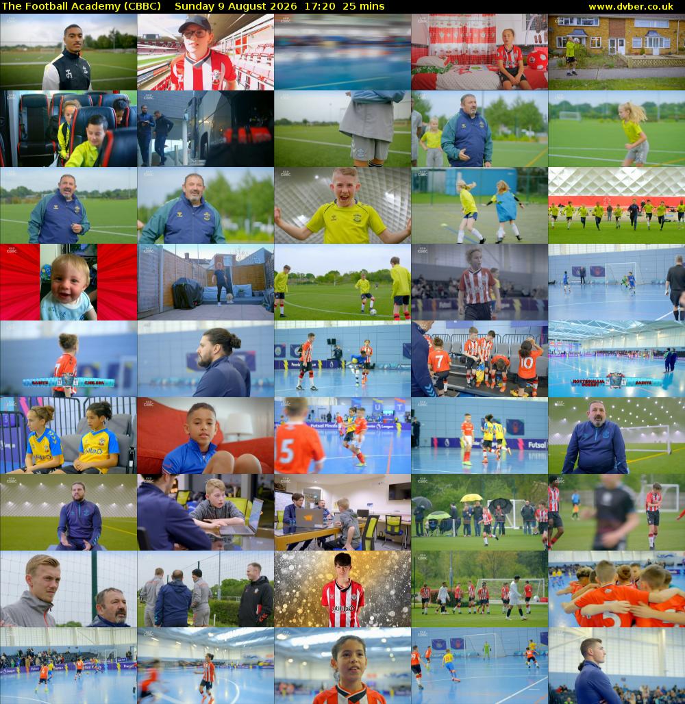 The Football Academy (CBBC) Sunday 9 August 2026 17:20 - 17:45