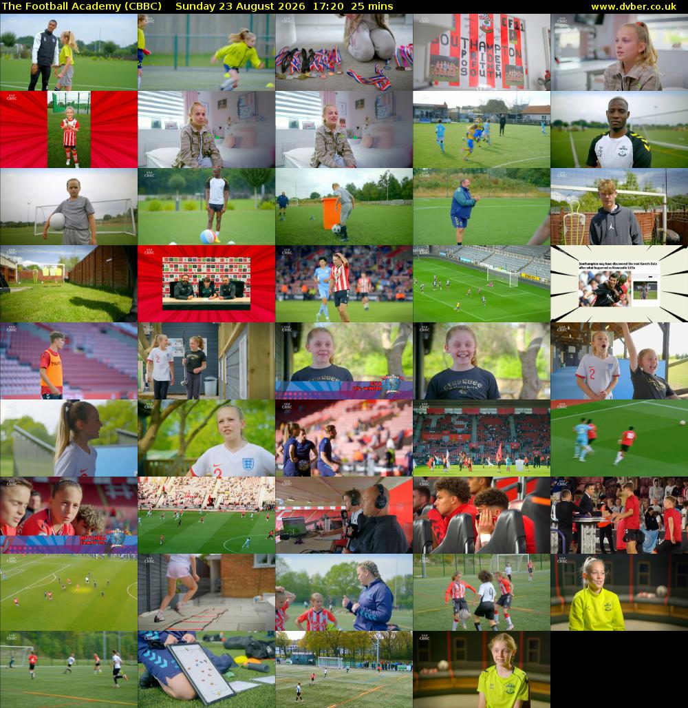 The Football Academy (CBBC) Sunday 23 August 2026 17:20 - 17:45