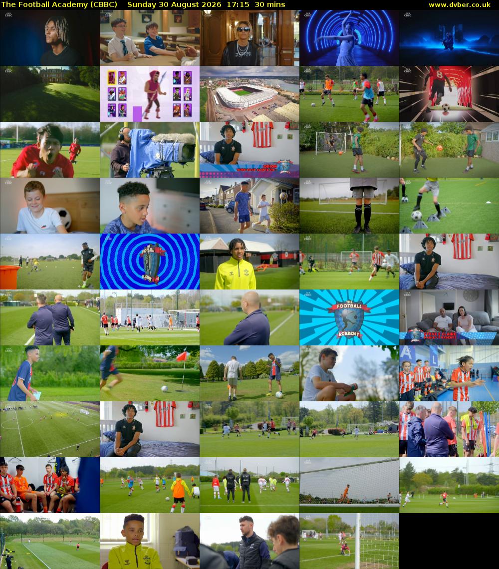 The Football Academy (CBBC) Sunday 30 August 2026 17:15 - 17:45