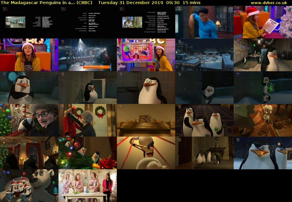 The Madagascar Penguins in a... (CBBC) Tuesday 31 December 2019 09:30 - 09:45