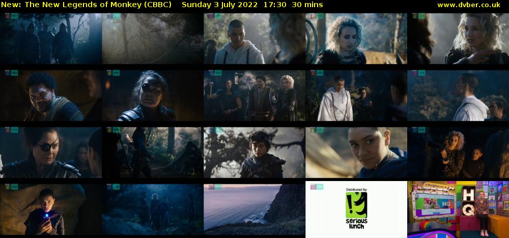 The New Legends of Monkey (CBBC) Sunday 3 July 2022 17:30 - 18:00