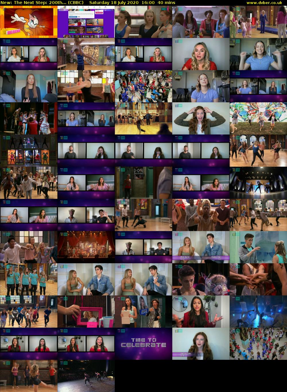 The Next Step: 200th... (CBBC) Saturday 18 July 2020 16:00 - 16:40