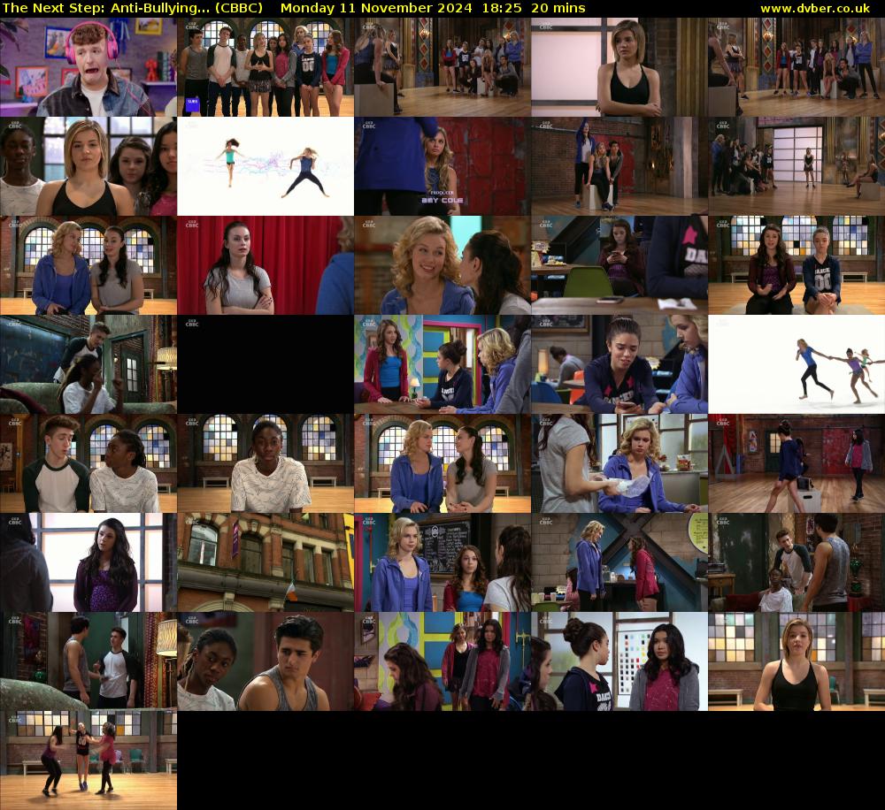 The Next Step: Anti-Bullying... (CBBC) Monday 11 November 2024 18:25 - 18:45
