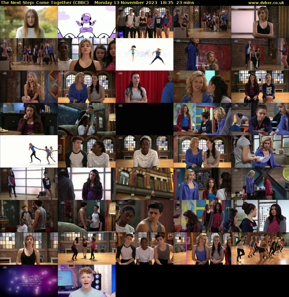 The Next Step: Come Together (CBBC) Monday 13 November 2023 18:35 - 18:58