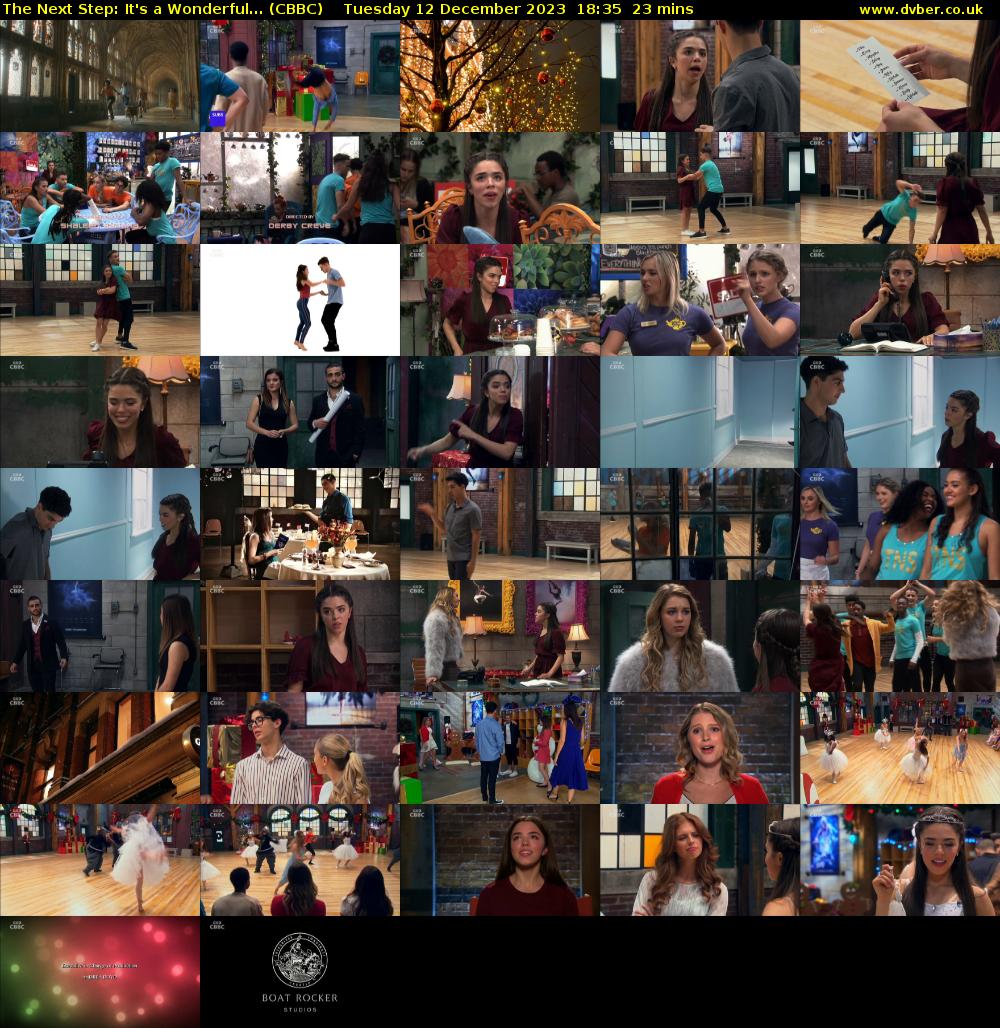 The Next Step: It's a Wonderful... (CBBC) Tuesday 12 December 2023 18:35 - 18:58