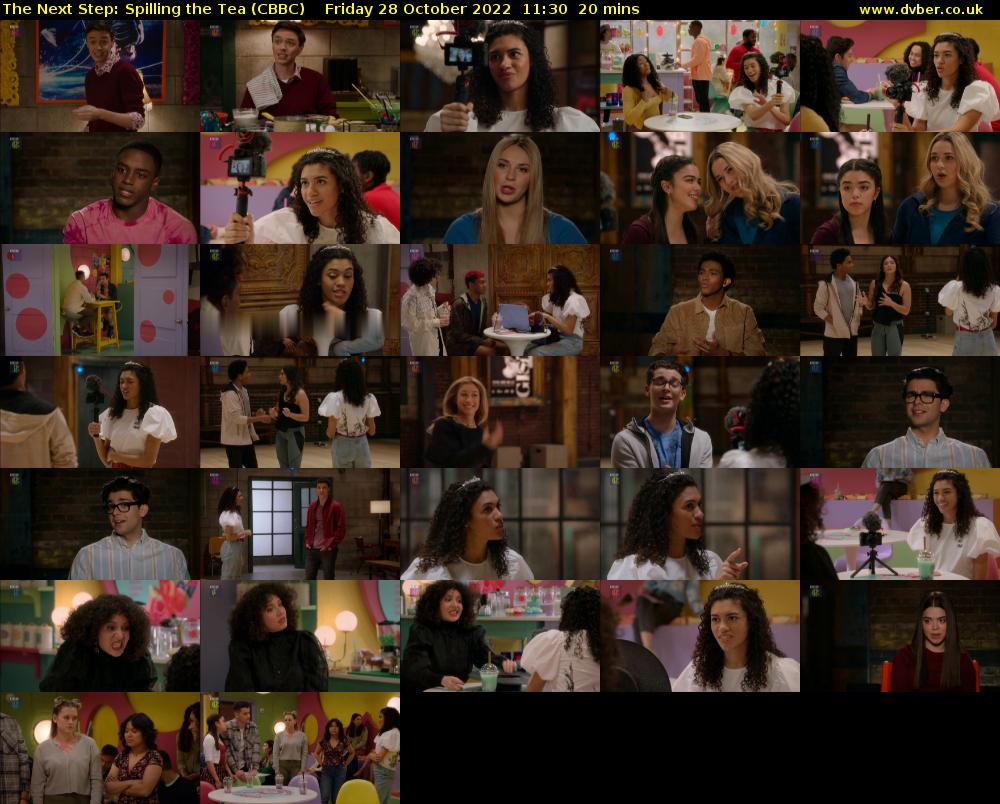The Next Step: Spilling the Tea (CBBC) Friday 28 October 2022 11:30 - 11:50