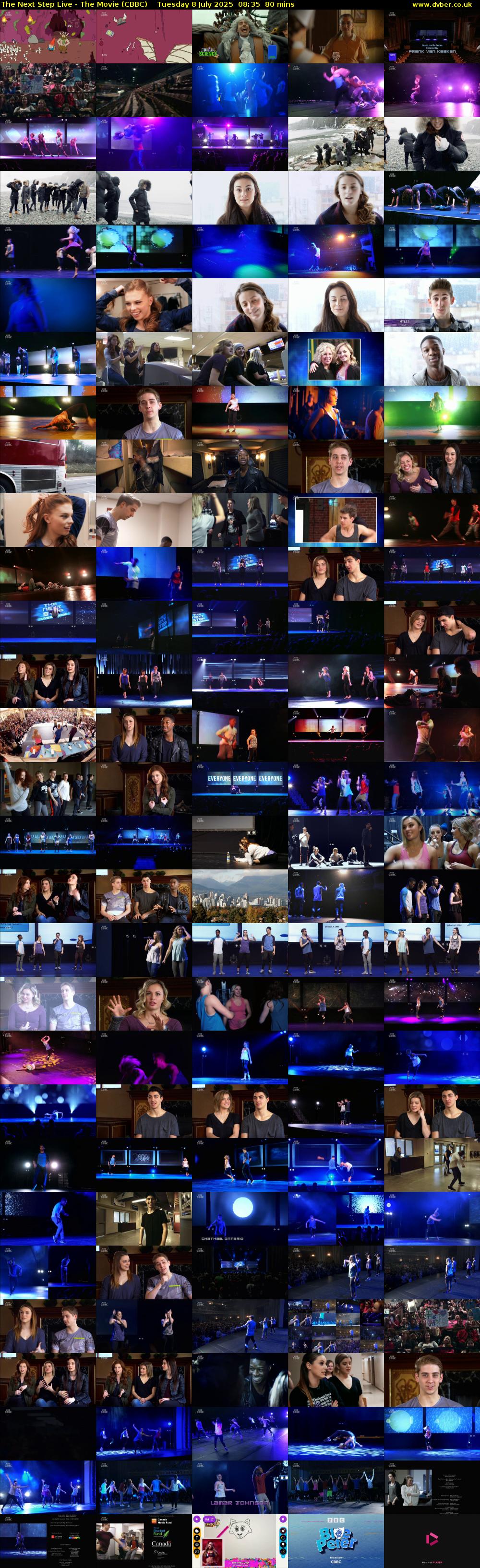 The Next Step Live - The Movie (CBBC) Tuesday 8 July 2025 08:35 - 09:55