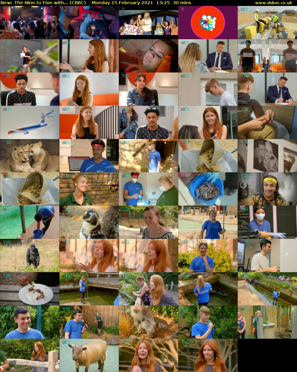The Nine to Five with... (CBBC) Monday 15 February 2021 13:25 - 13:55