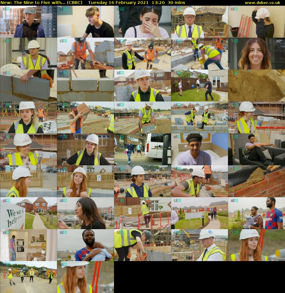 The Nine to Five with... (CBBC) Tuesday 16 February 2021 13:20 - 13:50