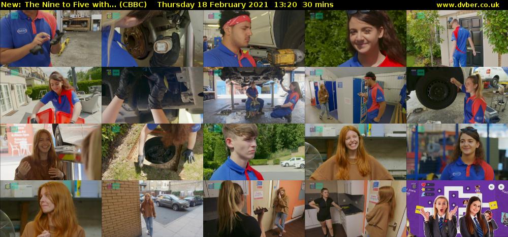 The Nine to Five with... (CBBC) Thursday 18 February 2021 13:20 - 13:50