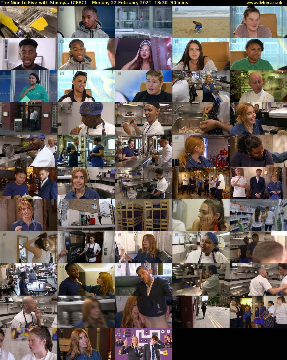 The Nine to Five with Stacey... (CBBC) Monday 22 February 2021 13:30 - 14:00