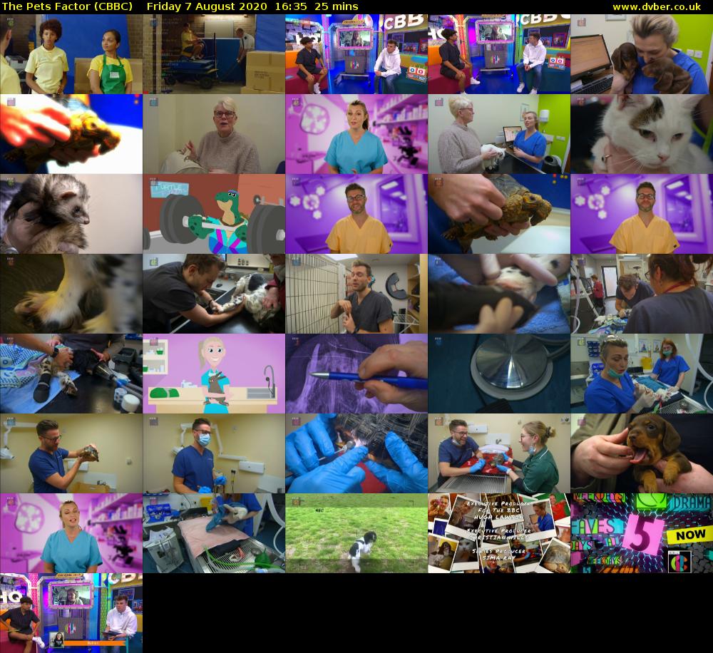 The Pets Factor (CBBC) Friday 7 August 2020 16:35 - 17:00