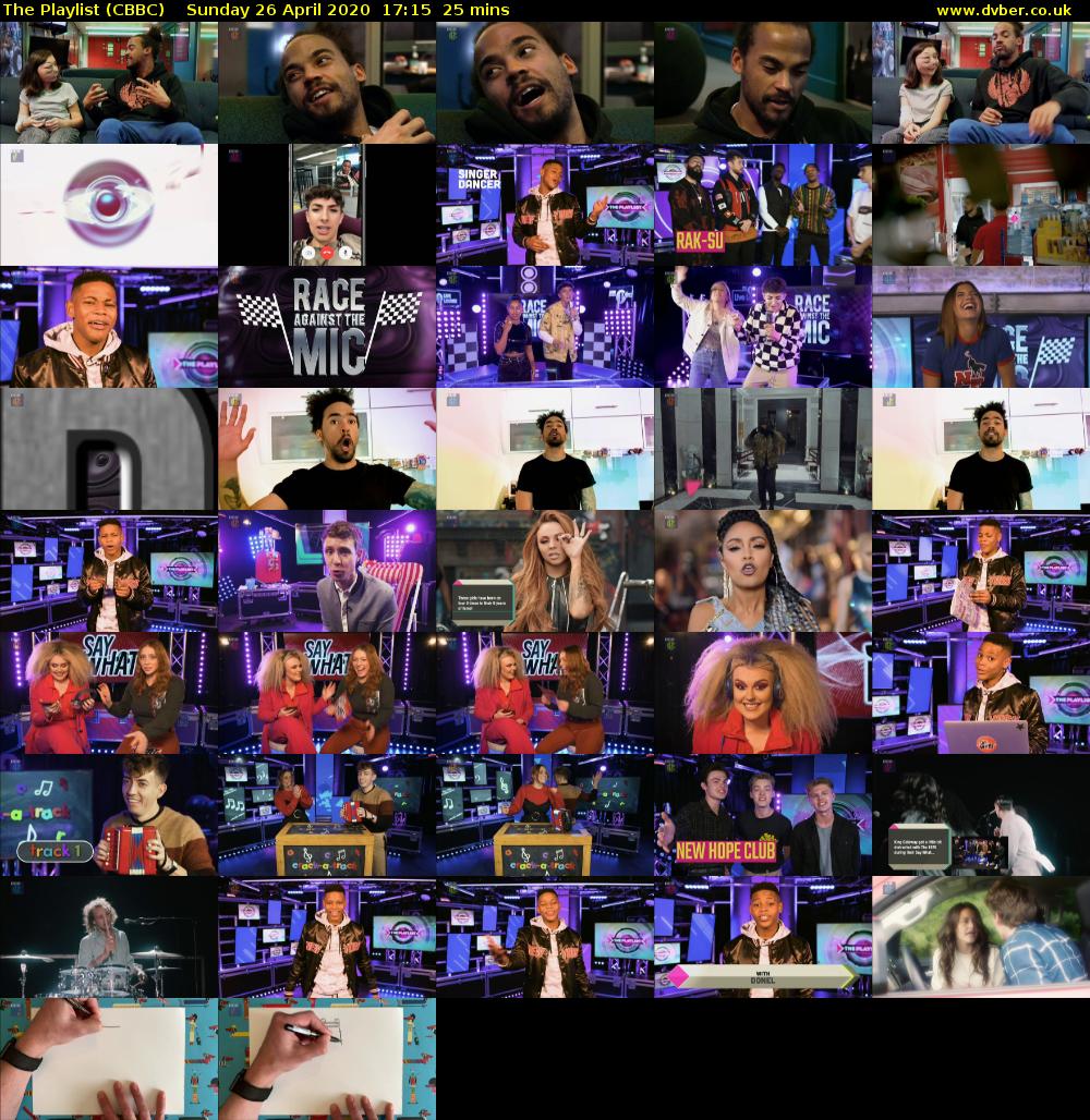 The Playlist (CBBC) Sunday 26 April 2020 17:15 - 17:40
