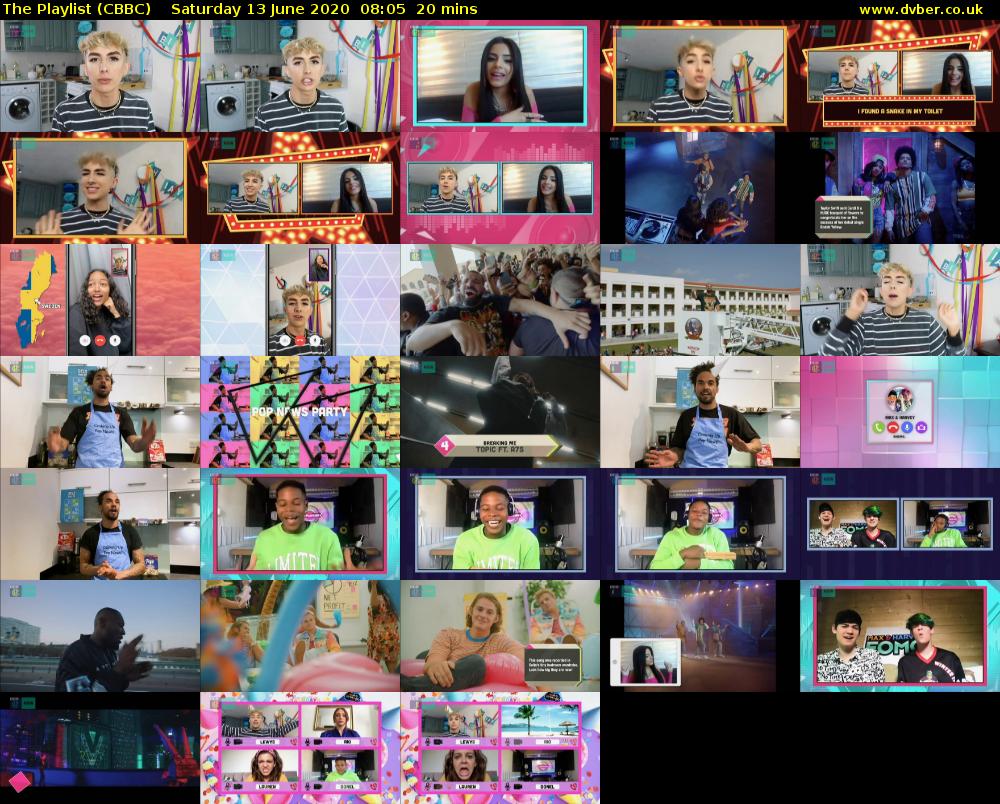 The Playlist (CBBC) Saturday 13 June 2020 08:05 - 08:25