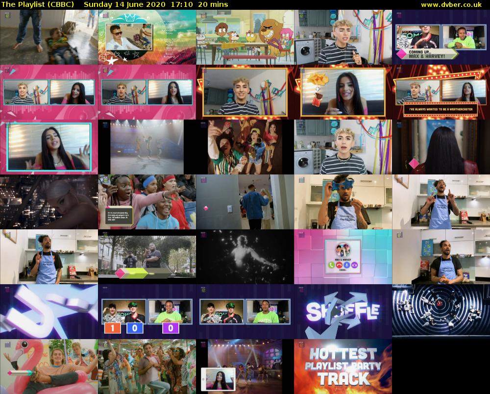 The Playlist (CBBC) Sunday 14 June 2020 17:10 - 17:30