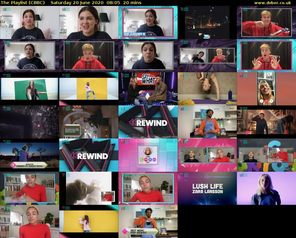 The Playlist (CBBC) Saturday 20 June 2020 08:05 - 08:25
