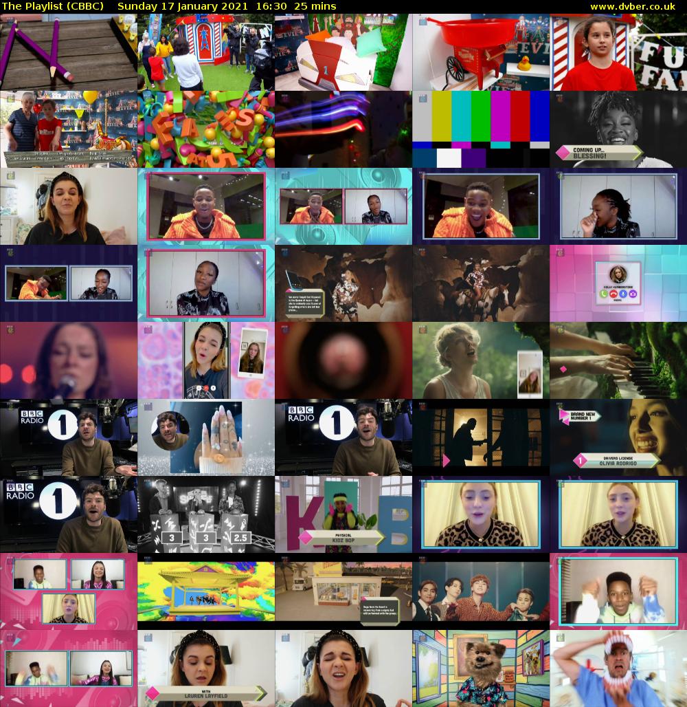 The Playlist (CBBC) Sunday 17 January 2021 16:30 - 16:55