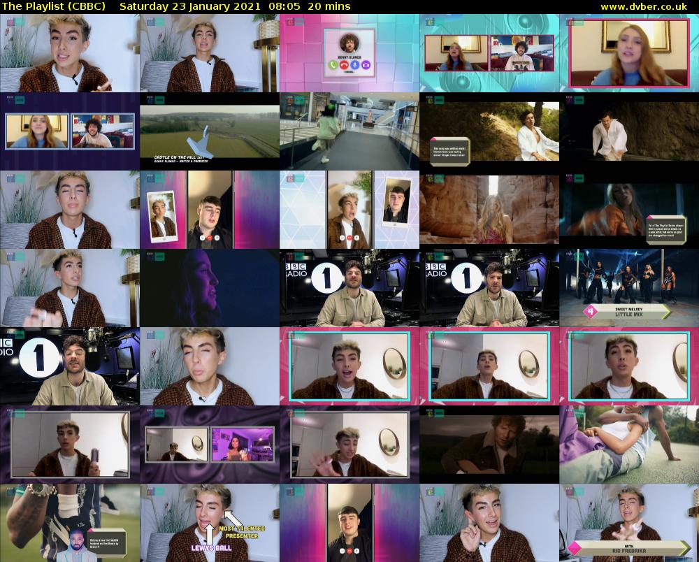 The Playlist (CBBC) Saturday 23 January 2021 08:05 - 08:25