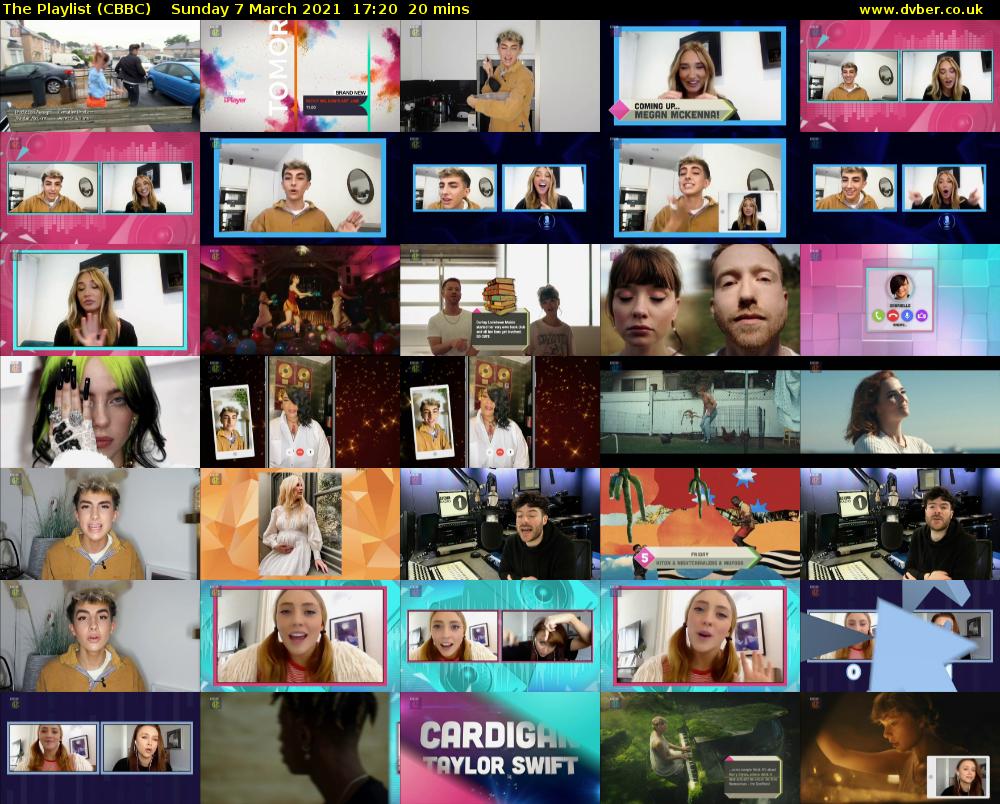 The Playlist (CBBC) Sunday 7 March 2021 17:20 - 17:40