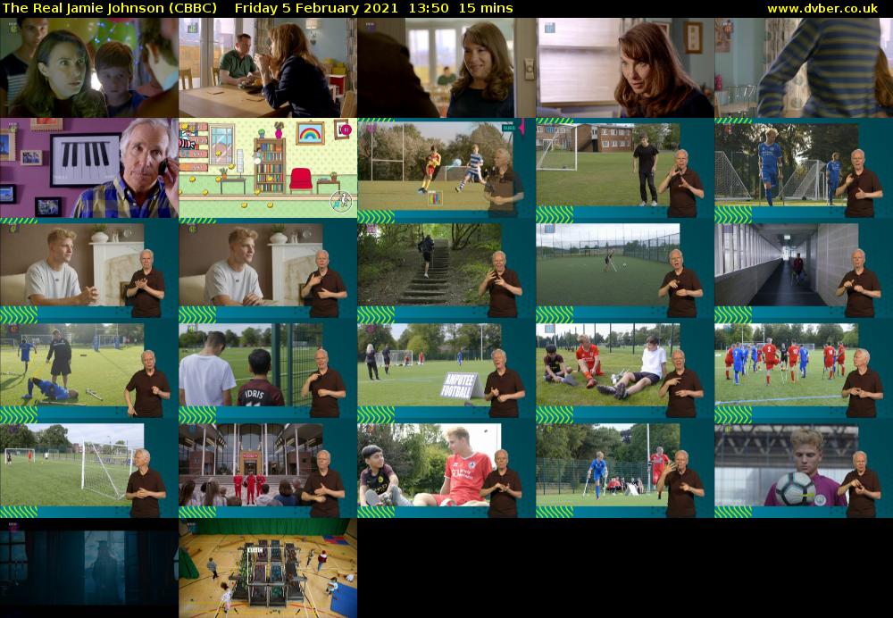 The Real Jamie Johnson (CBBC) Friday 5 February 2021 13:50 - 14:05