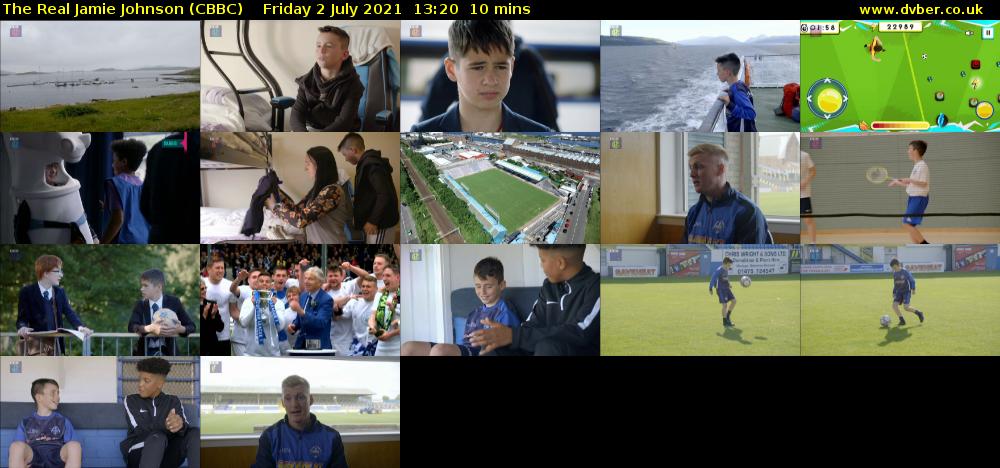 The Real Jamie Johnson (CBBC) Friday 2 July 2021 13:20 - 13:30