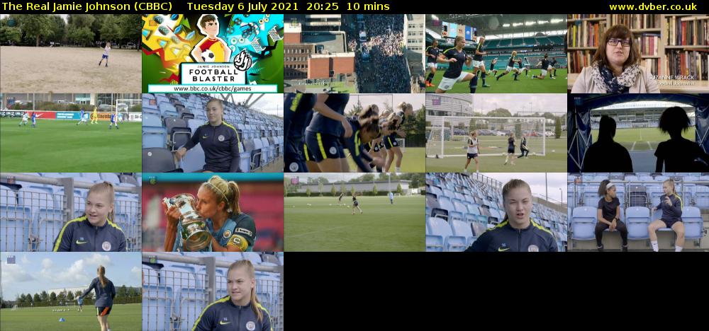 The Real Jamie Johnson (CBBC) Tuesday 6 July 2021 20:25 - 20:35