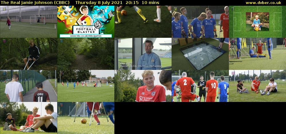 The Real Jamie Johnson (CBBC) Thursday 8 July 2021 20:15 - 20:25