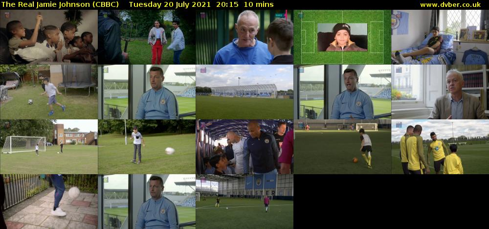 The Real Jamie Johnson (CBBC) Tuesday 20 July 2021 20:15 - 20:25