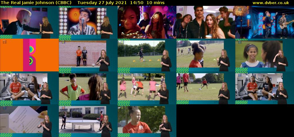 The Real Jamie Johnson (CBBC) Tuesday 27 July 2021 14:50 - 15:00