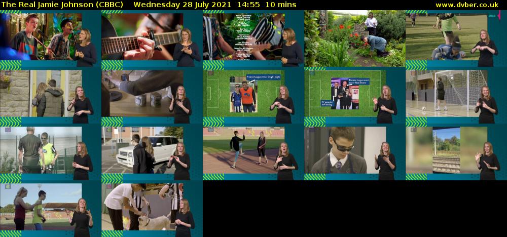 The Real Jamie Johnson (CBBC) Wednesday 28 July 2021 14:55 - 15:05