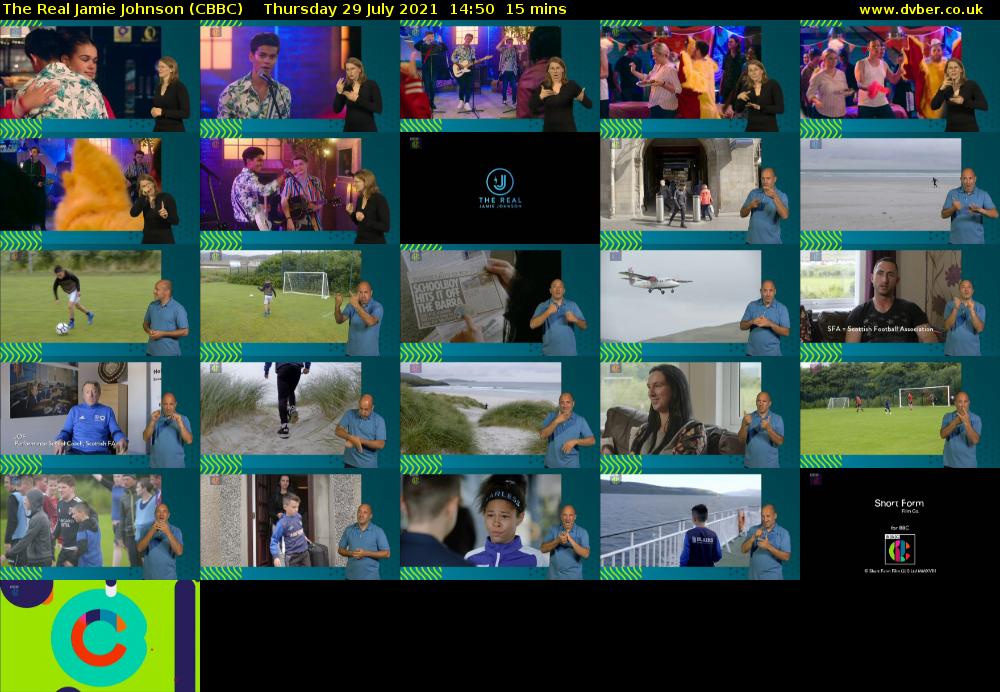 The Real Jamie Johnson (CBBC) Thursday 29 July 2021 14:50 - 15:05