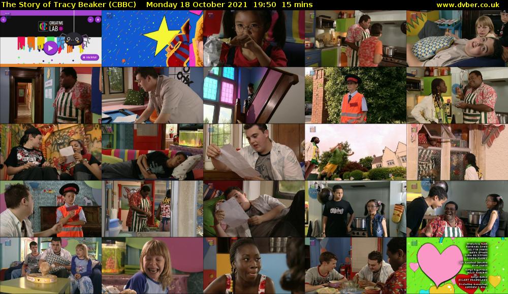 The Story of Tracy Beaker (CBBC) Monday 18 October 2021 19:50 - 20:05