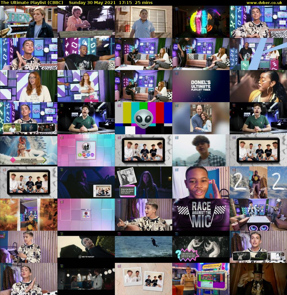 The Ultimate Playlist (CBBC) Sunday 30 May 2021 17:15 - 17:40