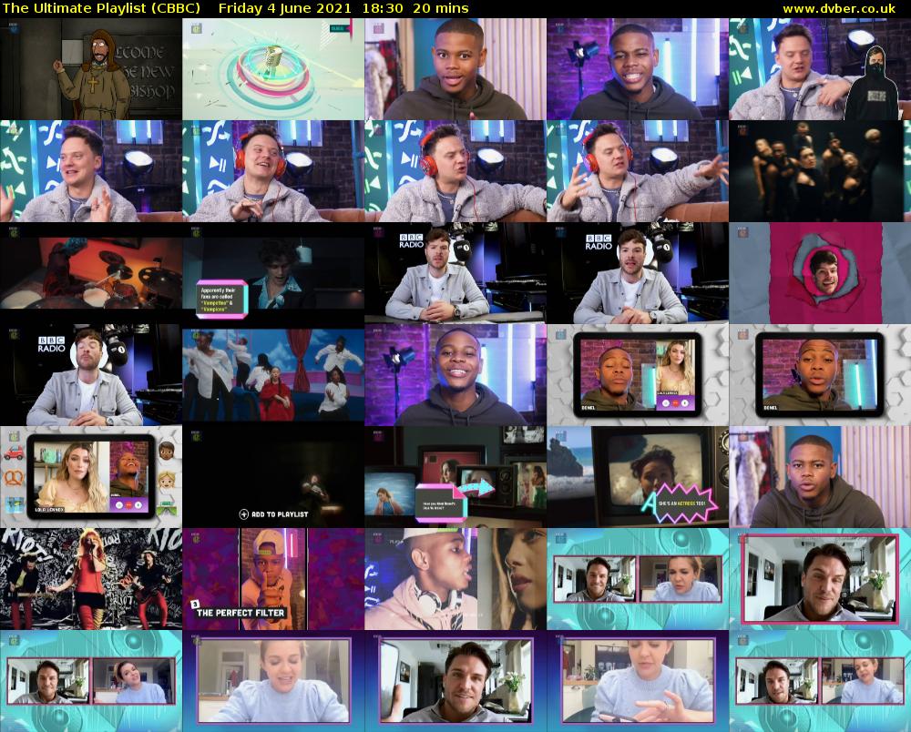 The Ultimate Playlist (CBBC) Friday 4 June 2021 18:30 - 18:50