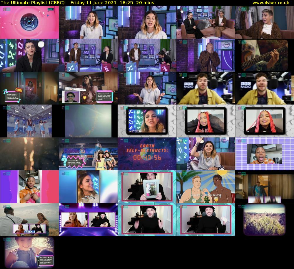 The Ultimate Playlist (CBBC) Friday 11 June 2021 18:25 - 18:45