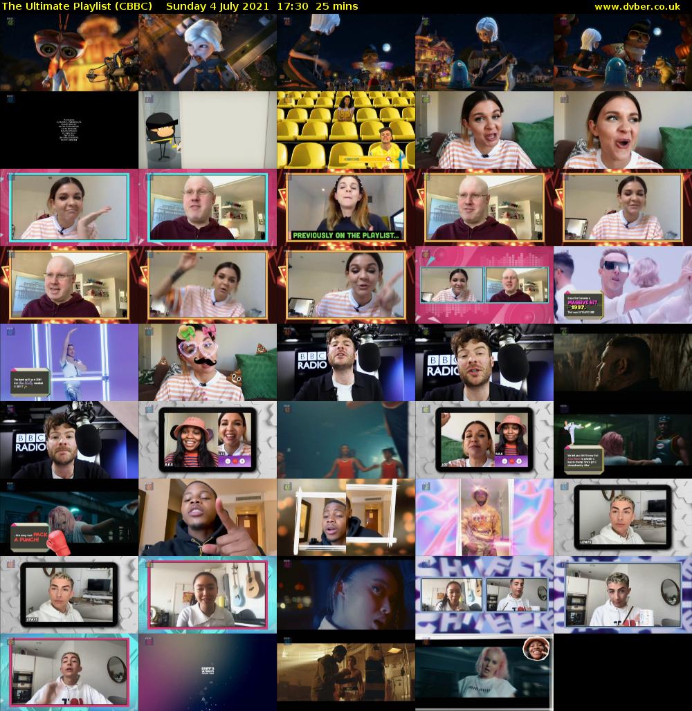 The Ultimate Playlist (CBBC) Sunday 4 July 2021 17:30 - 17:55