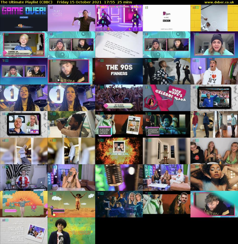 The Ultimate Playlist (CBBC) Friday 15 October 2021 17:55 - 18:20