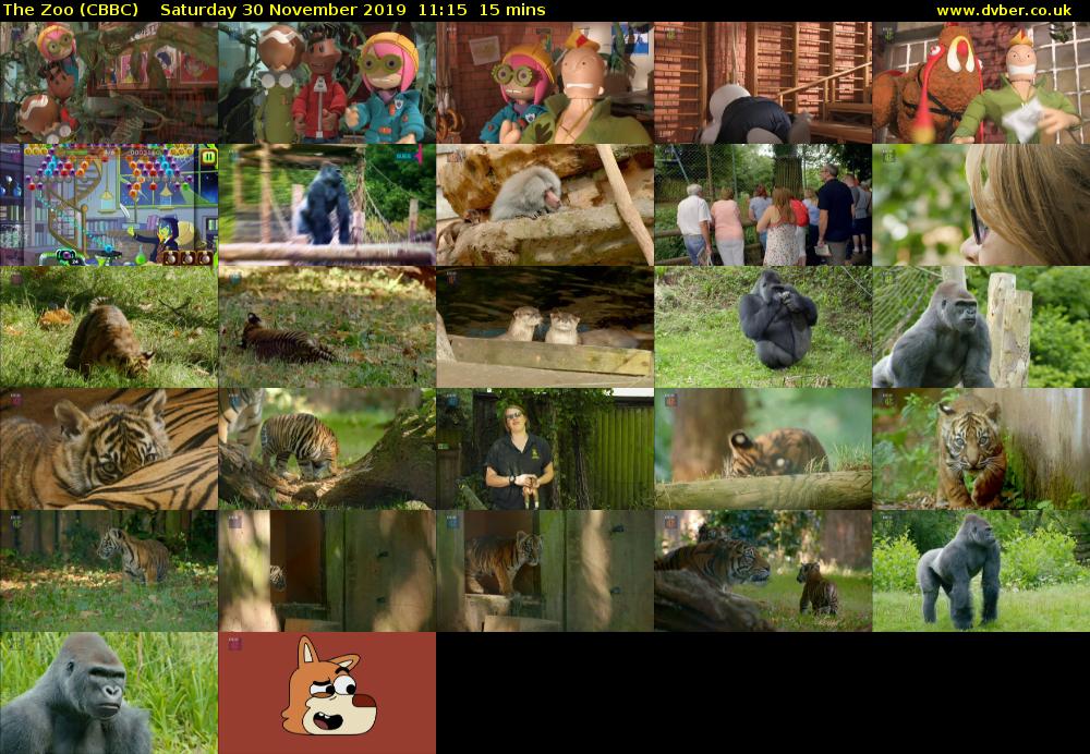 The Zoo (CBBC) Saturday 30 November 2019 11:15 - 11:30