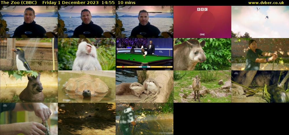 The Zoo (CBBC) Friday 1 December 2023 14:55 - 15:05