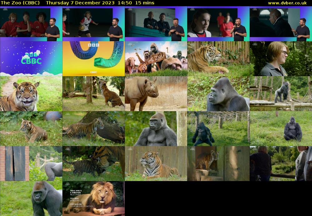The Zoo (CBBC) Thursday 7 December 2023 14:50 - 15:05