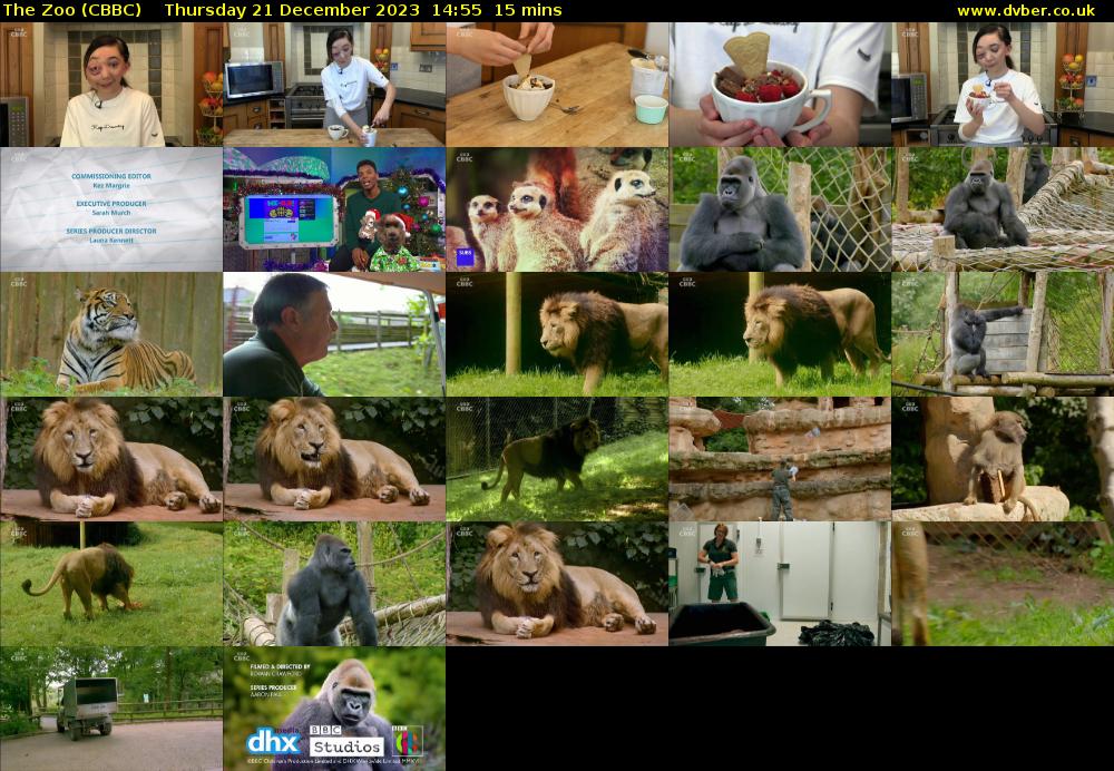 The Zoo (CBBC) Thursday 21 December 2023 14:55 - 15:10