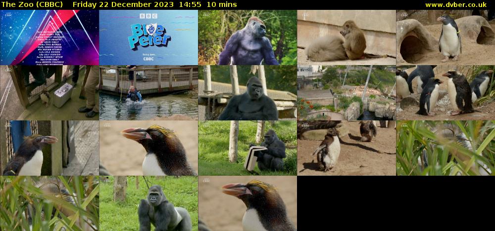 The Zoo (CBBC) Friday 22 December 2023 14:55 - 15:05