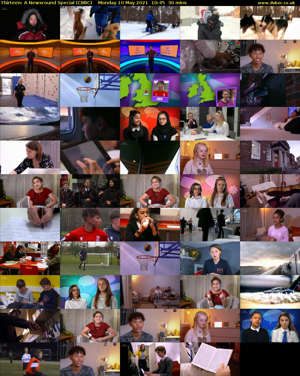 Thirteen: A Newsround Special (CBBC) Monday 10 May 2021 10:45 - 11:15
