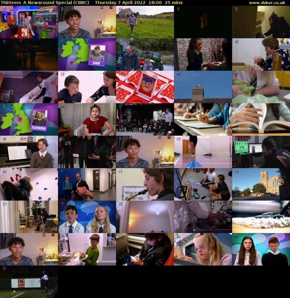 Thirteen: A Newsround Special (CBBC) Thursday 7 April 2022 18:00 - 18:25