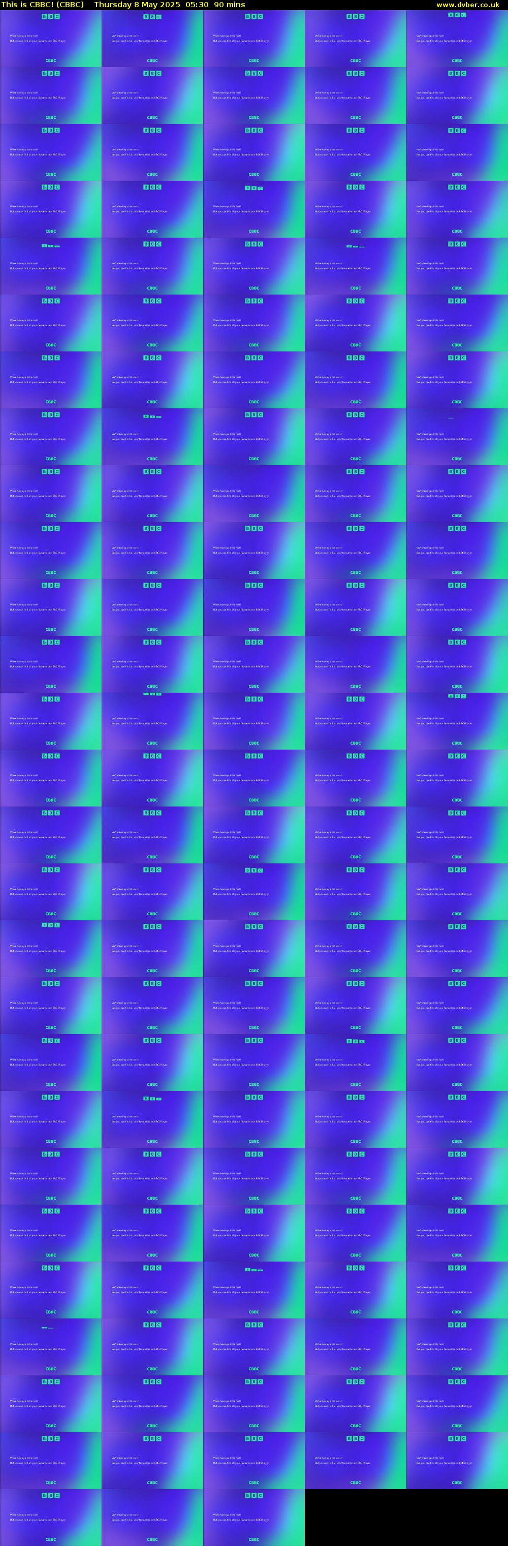 This is CBBC! (CBBC) Thursday 8 May 2025 05:30 - 07:00