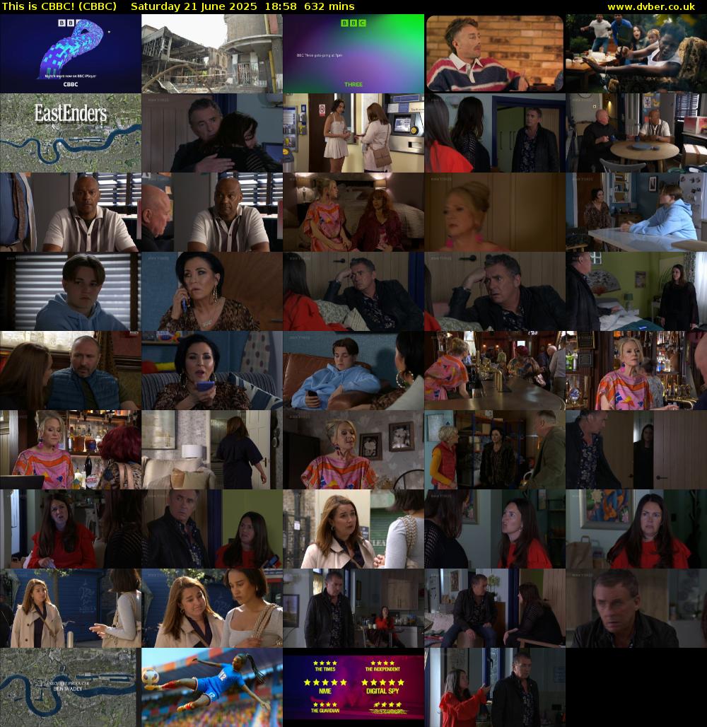 This is CBBC! (CBBC) Saturday 21 June 2025 18:58 - 05:30