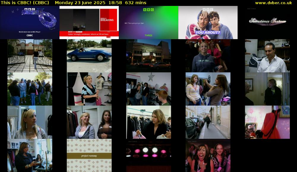 This is CBBC! (CBBC) Monday 23 June 2025 18:58 - 05:30
